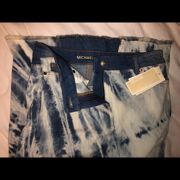 micheal kors full length tie die jean skirt - Picture 1 of 4